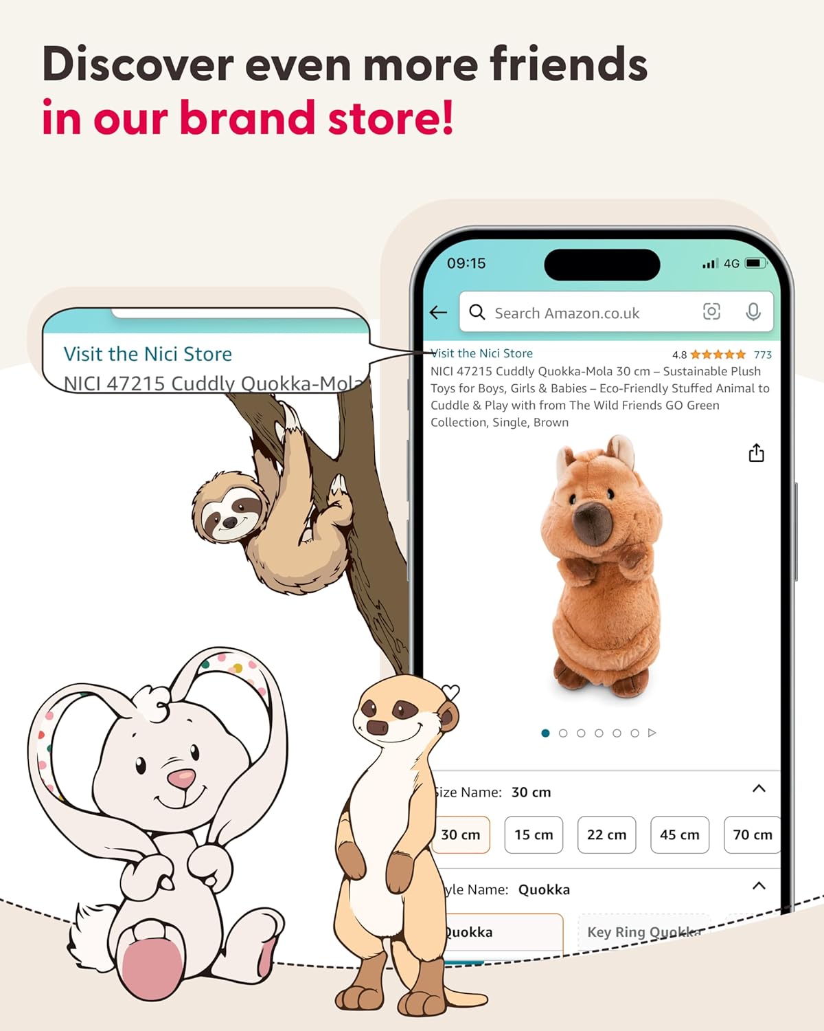 NICI Dog Slippers, Brown, EU 36-39/UK 3-6 (M), Warm NICI cuddly toy Slippers for Boys and Girls of all ages, Animal Shoes with Non-Slip Sole - 62169