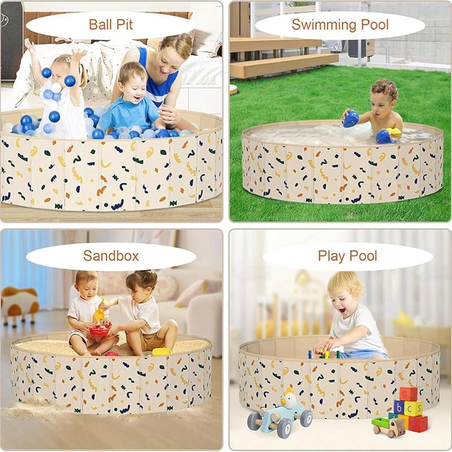 Foldable Dog Paddling Pool, 30x120cm PVC Paddling Pool For Kids And Dogs, Non-Slip Doggie Bathtub Quick To Set Up And Drainage Hole Pet Bathtub - Indoor & Outdoor