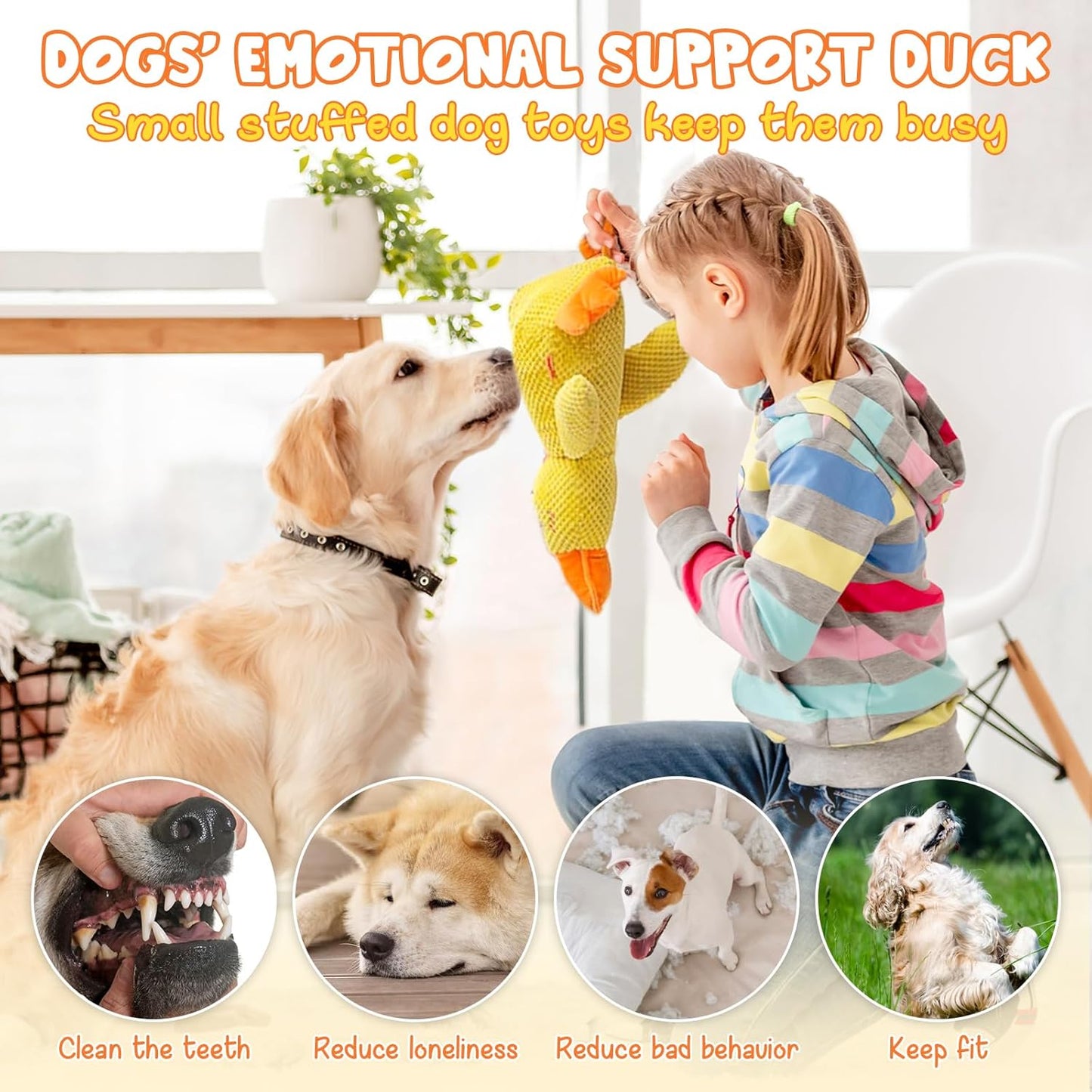 45 CM Calming Duck Dog Toy, 2025 Upgraded Dog Toys for Aggressive Chewers, Mellow Dogs Calming Ducks, The Mellow Ducks Calmin Pillow, Quack-Quack Ducks Chew Toy for Large Medium Small Dogs (Green)