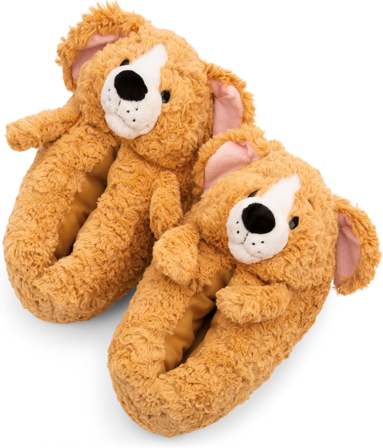 NICI Dog Slippers, Brown, EU 36-39/UK 3-6 (M), Warm NICI cuddly toy Slippers for Boys and Girls of all ages, Animal Shoes with Non-Slip Sole - 62169