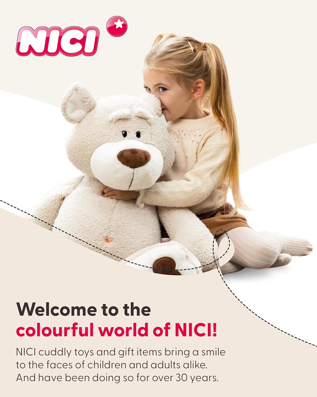 NICI Dog Slippers, Brown, EU 36-39/UK 3-6 (M), Warm NICI cuddly toy Slippers for Boys and Girls of all ages, Animal Shoes with Non-Slip Sole - 62169