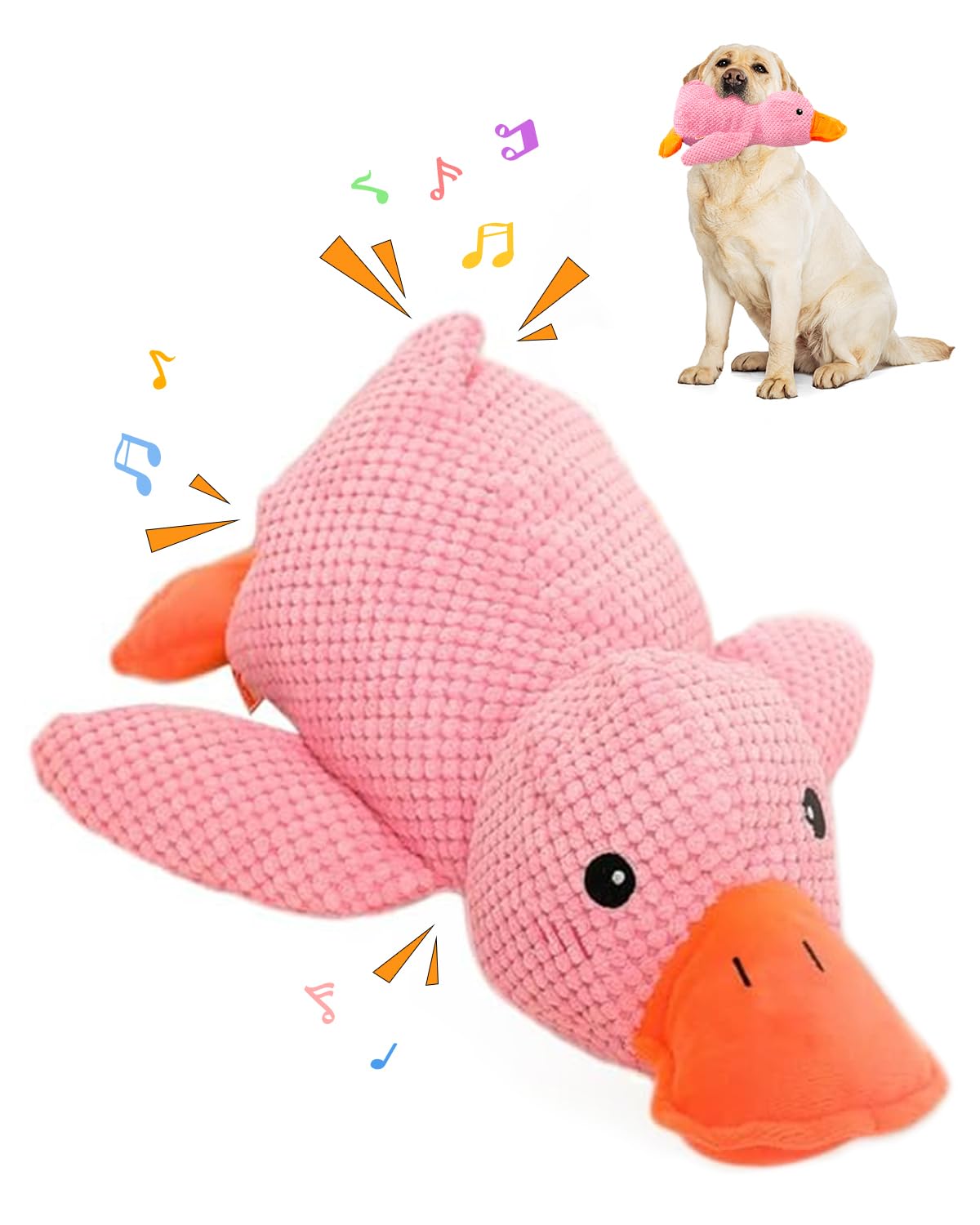 45 CM Calming Duck Dog Toy, 2025 Upgraded Dog Toys for Aggressive Chewers, Mellow Dogs Calming Ducks, The Mellow Ducks Calmin Pillow, Quack-Quack Ducks Chew Toy for Large Medium Small Dogs (Green)