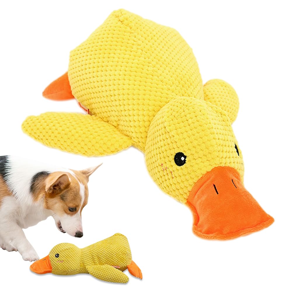 45 CM Calming Duck Dog Toy, 2025 Upgraded Dog Toys for Aggressive Chewers, Mellow Dogs Calming Ducks, The Mellow Ducks Calmin Pillow, Quack-Quack Ducks Chew Toy for Large Medium Small Dogs (Green)