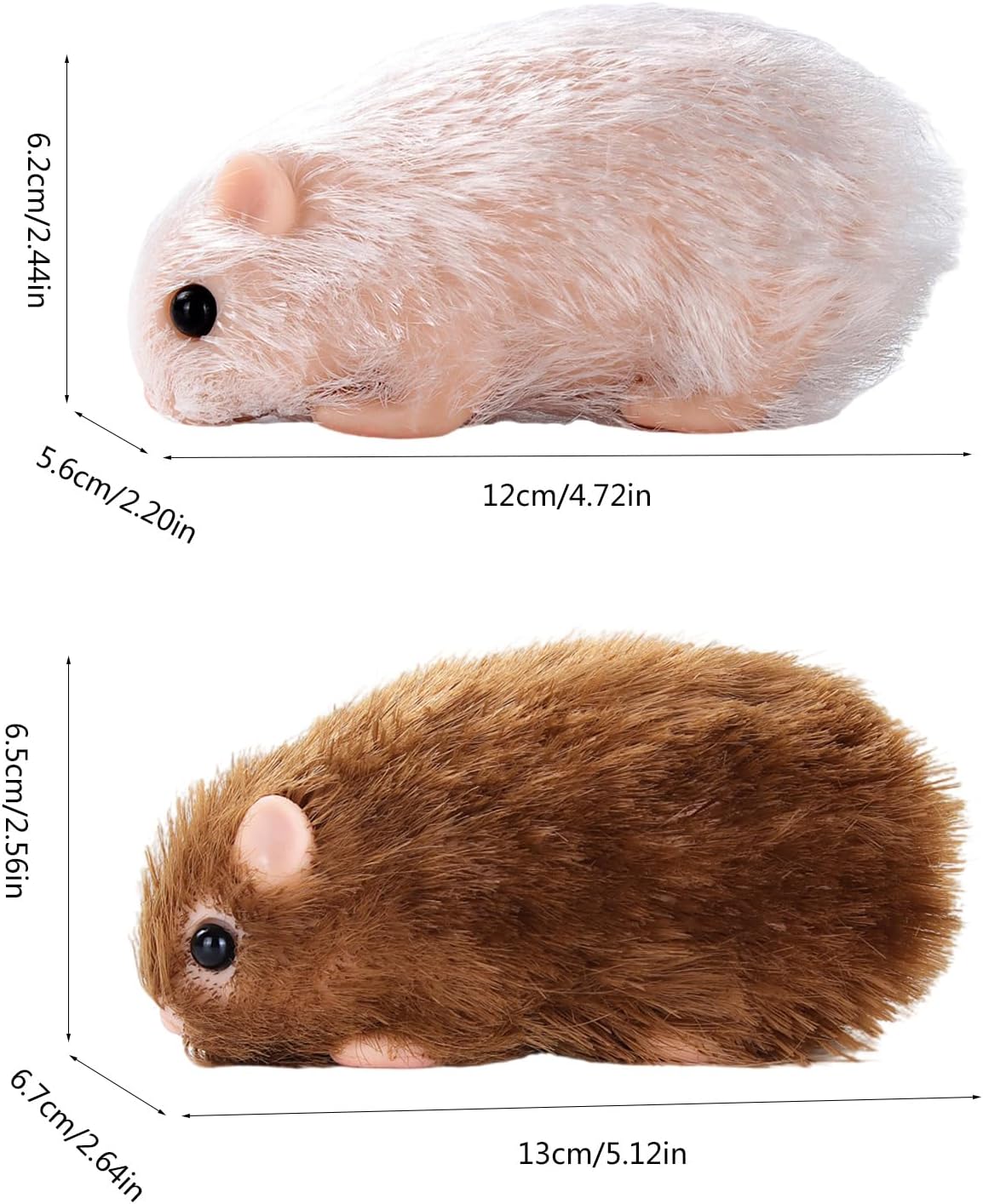 Gramigg Silicone Hamster Model Toy Collectable Figurine Realistic Animal Doll Office Display Model Toy Hamster Reborns Kids