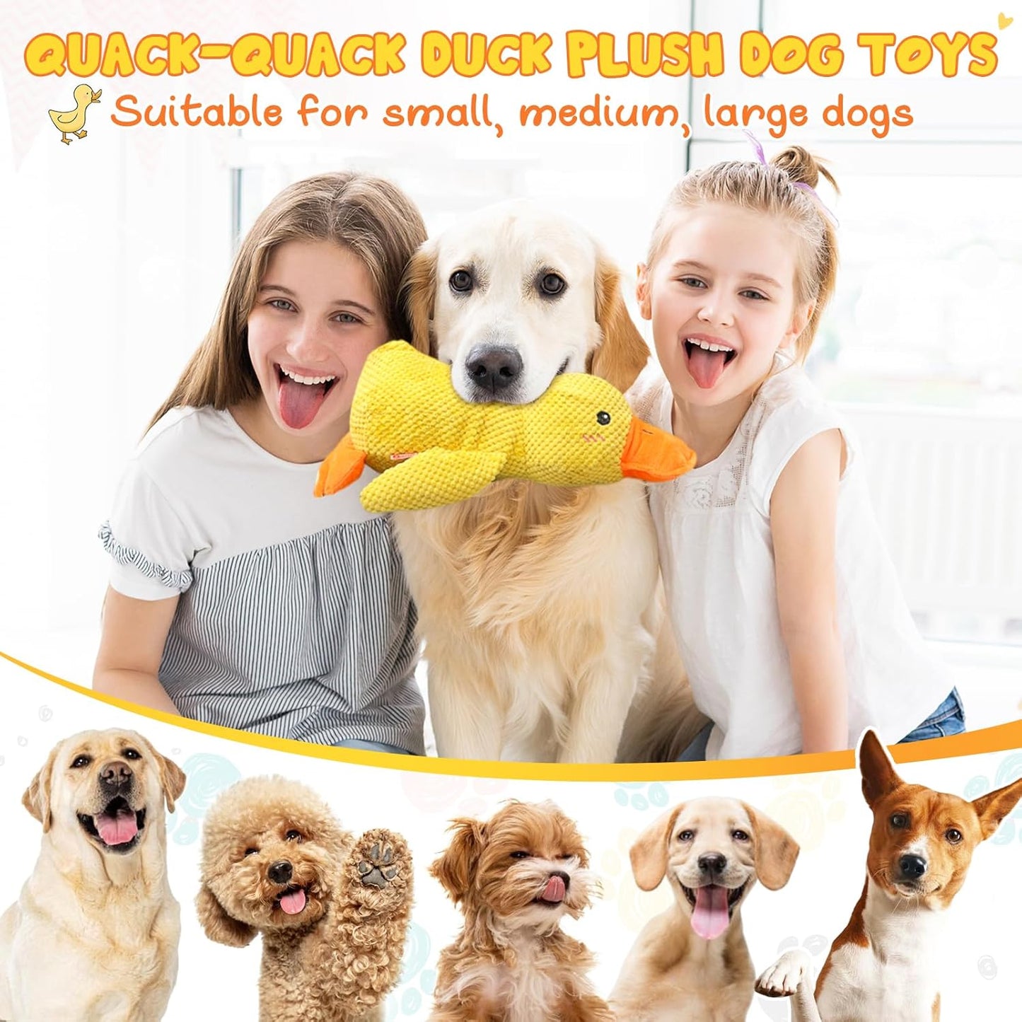 45 CM Calming Duck Dog Toy, 2025 Upgraded Dog Toys for Aggressive Chewers, Mellow Dogs Calming Ducks, The Mellow Ducks Calmin Pillow, Quack-Quack Ducks Chew Toy for Large Medium Small Dogs (Green)
