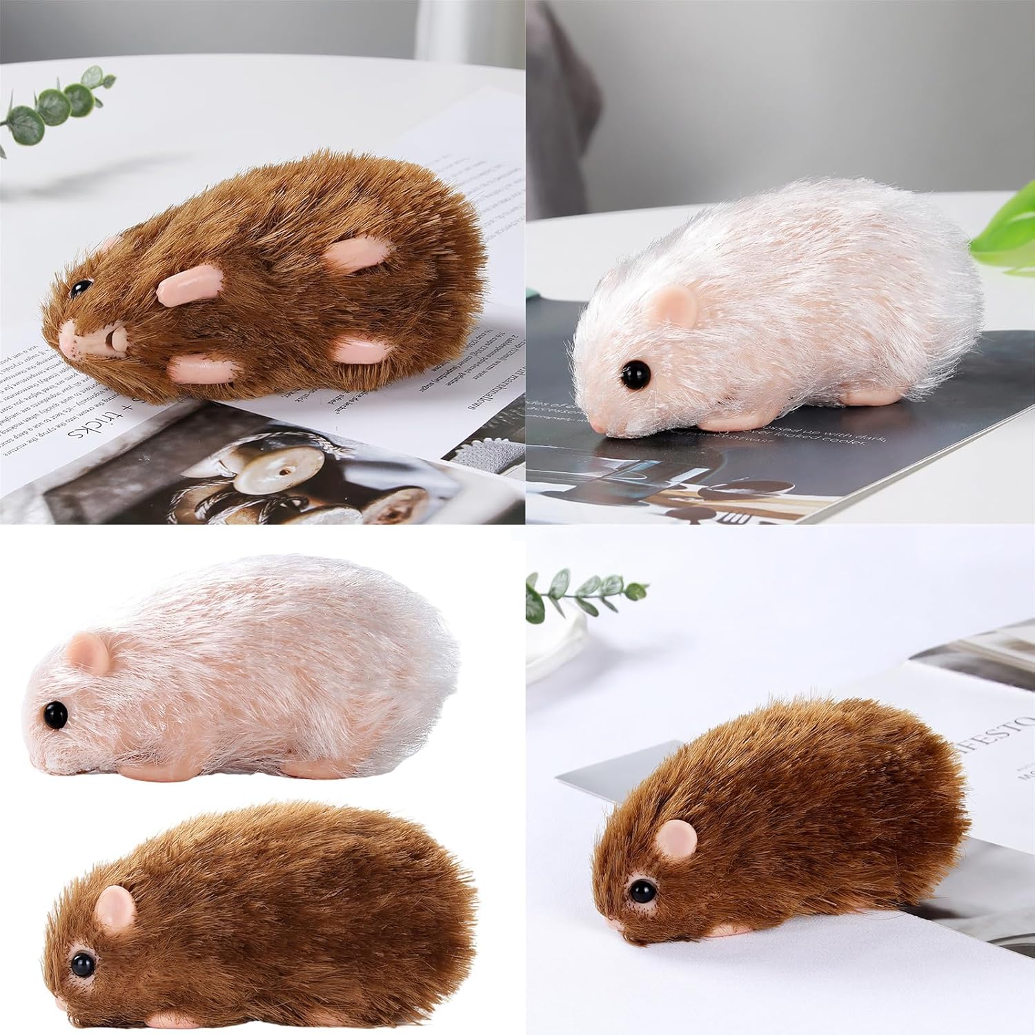 Gramigg Silicone Hamster Model Toy Collectable Figurine Realistic Animal Doll Office Display Model Toy Hamster Reborns Kids